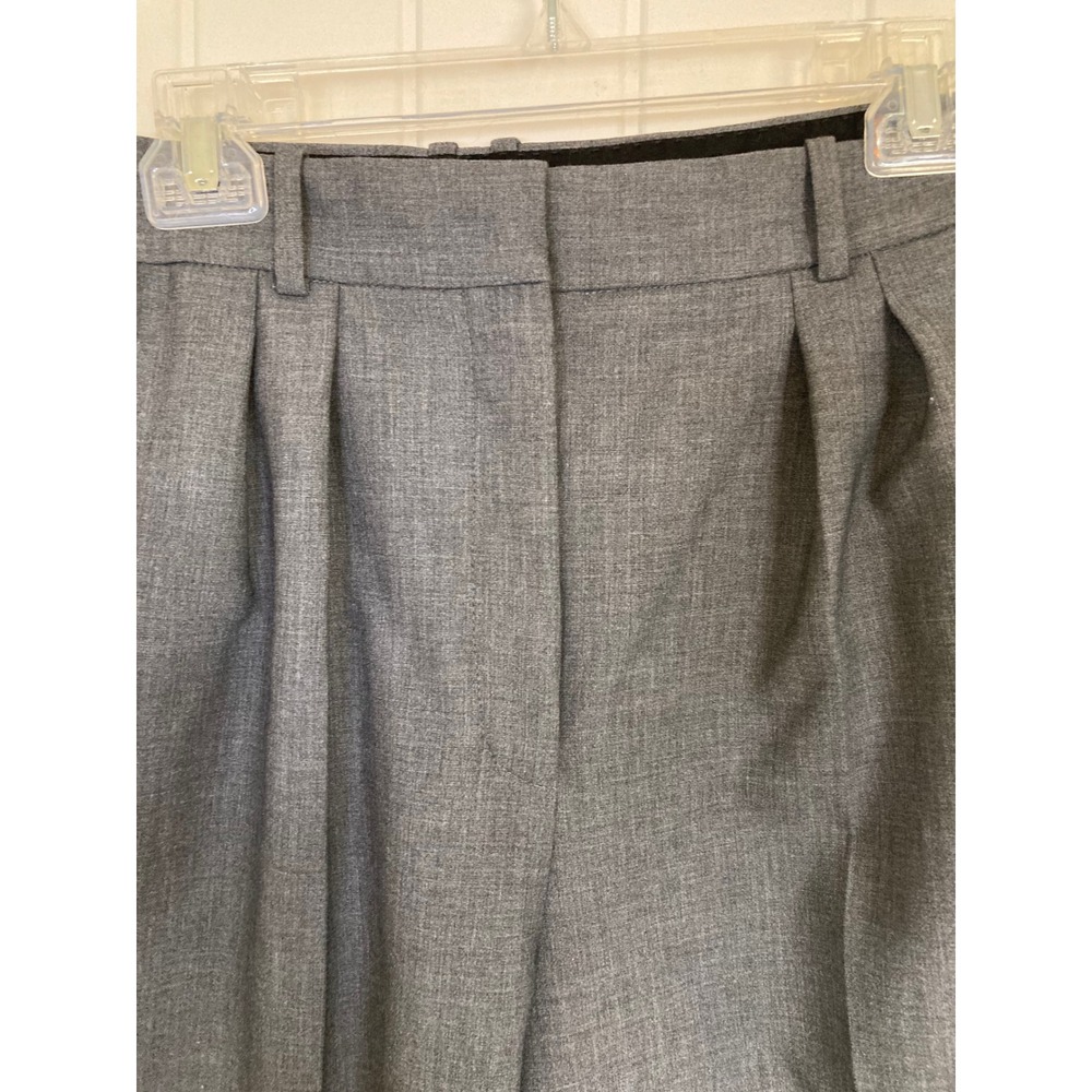 Babaton Aritzia Heather Gray Pleated Wide Leg High Waist Trousers Pants Size 8 - Picture 2 of 10